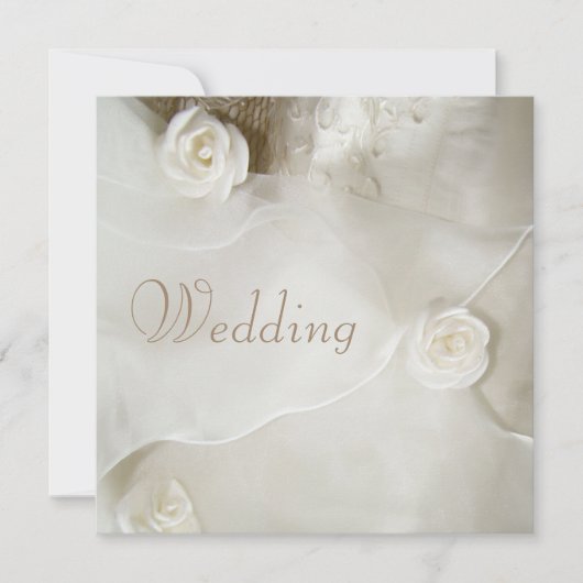 Classy Vintage Wedding Gown Wedding Kaart (Voorkant)