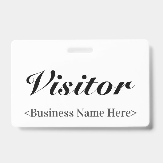 Classy "Visitor" Badge (Voorzijde)