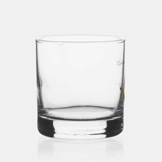 Classy vrijmetselaar monogram whisky glas (Rechts)