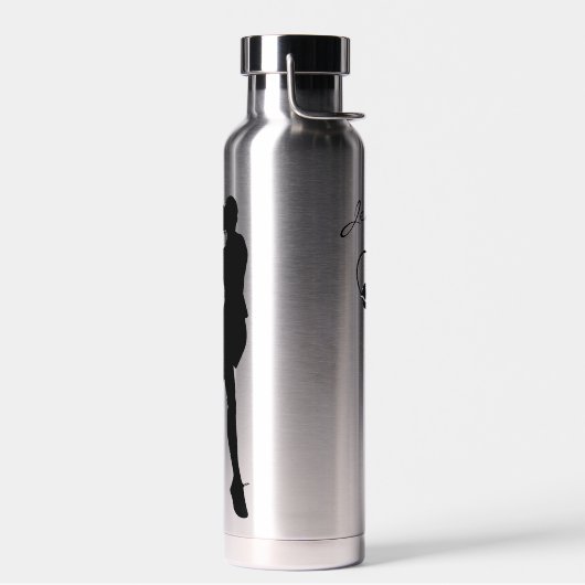 Classy Vrouw tennisspeler gepersonaliseerd Waterfles (Links)