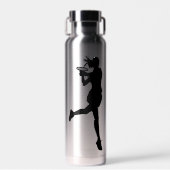 Classy Vrouw tennisspeler gepersonaliseerd Waterfles (Voorkant)