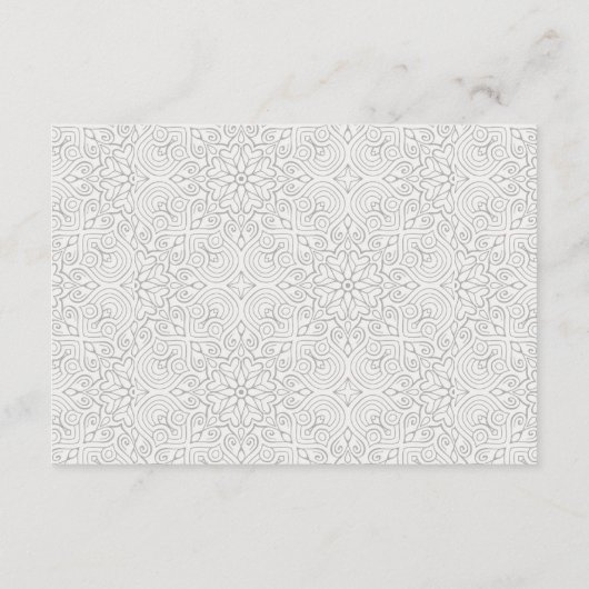 Classy  Waterverf Peacock Weddenschap Informatiekaartje (Achterkant)