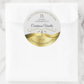 Classy Wavy Gold Décor Clair gris Étiquette (Sac)