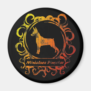 Classy Weathered Min Pin Magneet
