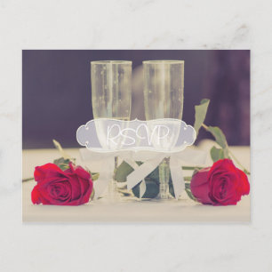 Classy Wedding Invitation RSVP met foto Uitnodiging Briefkaart