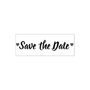 Classy Wedding Save the Date Harten Liefde Zelfinktende Stempel