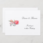 Classy Wedding Uitnodiging (Voorkant / Achterkant)