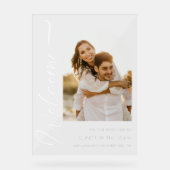 Classy Welcome to the Wedding Custom Photo Sign (Recto)