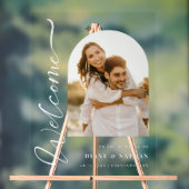 Classy Welcome to the Wedding Custom Photo Sign (Neutre)