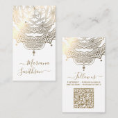Classy White en Gold Mandala Veroorzaakt Kaarten Visitekaartje (Voorkant / Achterkant)