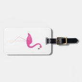 Classy White Flamingo Bagagelabel (Voorkant horizontaal)