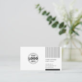 Classy White Minimalist Corporate Visitekaartje (Staand voorkant)
