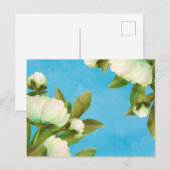 Classy White Peonies Floral Bouquet Briefkaart (Voorkant / Achterkant)