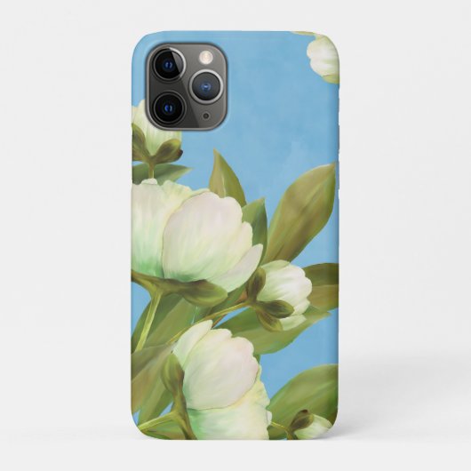 Classy White Peonies Floral Bouquet Case-Mate iPhone Case (Achterkant)