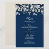 Classy Winter Wedding Menu Mariage (Devant / Derrière)