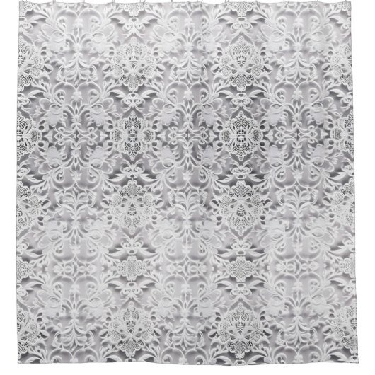 Classy wit douchegordijn stijl 2 (Voorkant)