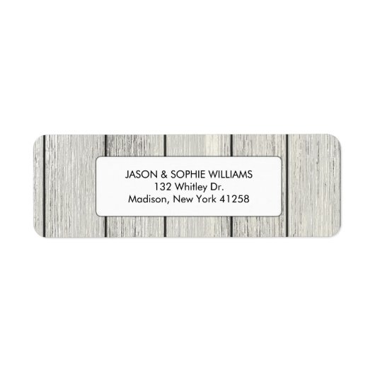 Classy wit geschilderd hout etiket (Voorkant)