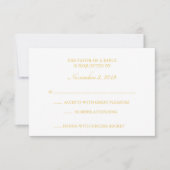 Classy Wit & Goud RSVP (Voorkant)