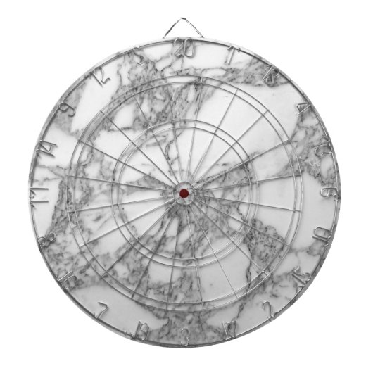 Classy wit marmeren steen aangepaste dartboard dartbord (Voorkant)