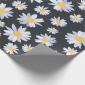 Classy Witte Daisy Bloemen Botanisch Cadeaupapier (Hoek)