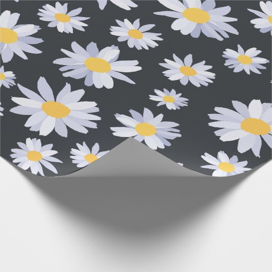 Classy Witte Daisy Bloemen Botanisch Cadeaupapier (Hoek)
