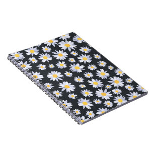 Classy Witte Daisy Bloemen Botanisch Notitieboek