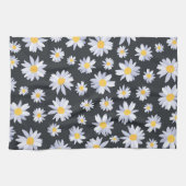 Classy Witte Daisy Bloemen Botanisch Theedoek (Horizontaal)