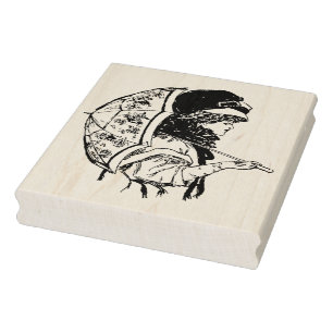 Classy  Woman Umbrella Rubber Art Stempel