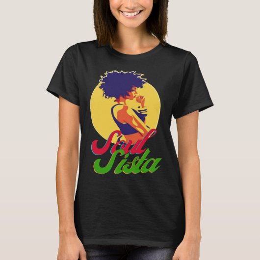 Classy Womens African Head Wrap Black Pride  Soul  T-shirt (Voorkant)