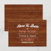 Classy Wood Arrière - plan Enregistrer les cartes  (Devant / Derrière)