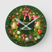 Classy Xmas met Persoonlijke boodschap Ronde Klok (Voorkant)