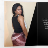 Classy Yellow Modern Artist Overzicht Drieluik Kaart (Binnenzijde eerst)