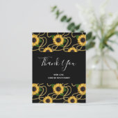 Classy Yellow Sunflower Stylish Pattern Hartelijk Briefkaart (Staand voorkant)
