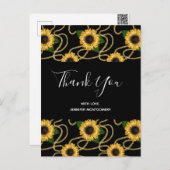 Classy Yellow Sunflower Stylish Pattern Hartelijk Briefkaart (Voorkant / Achterkant)