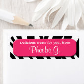 Classy Zebra Print Berry Keuken Baking Labels (Insitu)