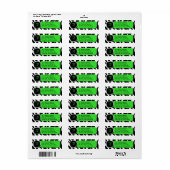 Classy Zebra Print Lime Monogram Étiquettes de adr (Feuille entière)