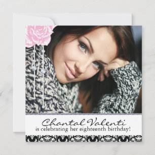 Classy Zebra Print - Teen Birthday Party Invites Kaart