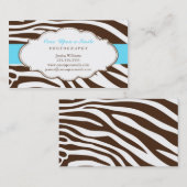 Classy Zebra Print Visitekaartje (Voorkant / Achterkant)
