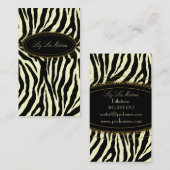 Classy zebra print visitekaartje (Voorkant / Achterkant)