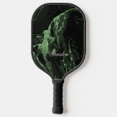 Classy zwart decoratief W gepersonaliseerd Pickleball Paddle (Achterkant)