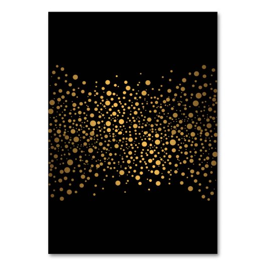Classy zwart en gouden Confetti Stippen | Kaarten  (Achterkant)