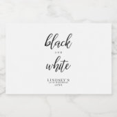 Classy, zwart en wit likeurfles etiket (Enkel label)