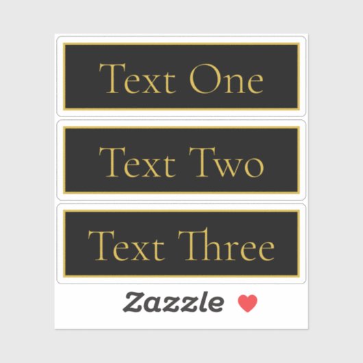 Classy  Zwart & Faux Gold Sticker (Vel)