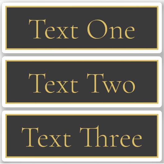 Classy  Zwart & Faux Gold Sticker (Voorkant)