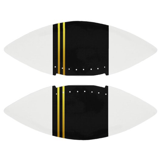 Classy zwart & goud op wit 2-paneelontwerp american football (Panelen)