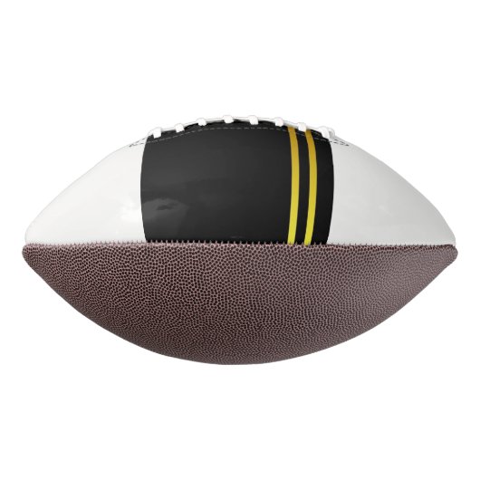 Classy zwart & goud op wit 2-paneelontwerp american football (Gedraaid 90)