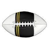Classy zwart & goud op wit 2-paneelontwerp american football (Voorkant)