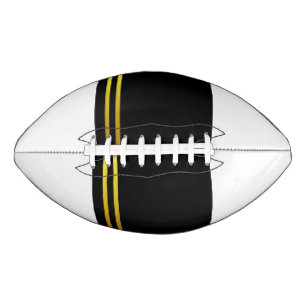 Classy zwart & goud op wit 2-paneelontwerp american football