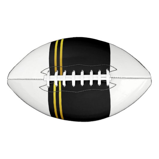 Classy zwart & goud op wit 2-paneelontwerp american football (Voorkant)