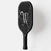 Classy zwart marmer decoratief W gepersonaliseerd Pickleball Paddle (Links)